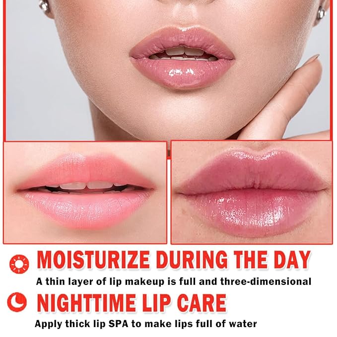 1PCS Bee Lip Balm Honey Lip Balm,Exfoliating Honey Pot Lip Balm Sleeping Lip Mask with Brush, Hydrating & Prevention Dry and Cracked, Lip Scrubs Exfoliator & Moisturizer-VivaGrace Women