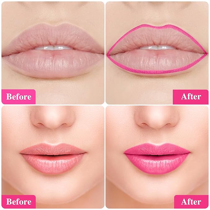Lip Stain - Lip Stain Peel Off Long-Lasting with Matte Finish Waterproof & Transfer-Proof, Lip Liner Moisturizing & Nourishing Non-Stick Cup Highly Pigmented Color Lip Tint (01 Berry)-VivaGrace Women