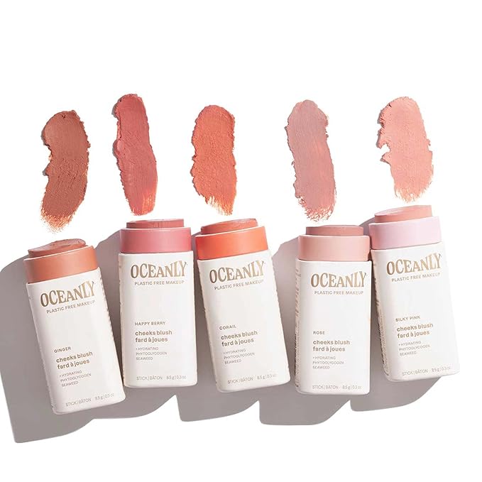 ATTITUDE Oceanly Lightweight Blush Stick, Titanium Dioxide-Free, EWG Verified, Plastic-Free, Vegan & Cruelty-free Makeup, Ginger, 0.3 Ounces-VivaGrace Women