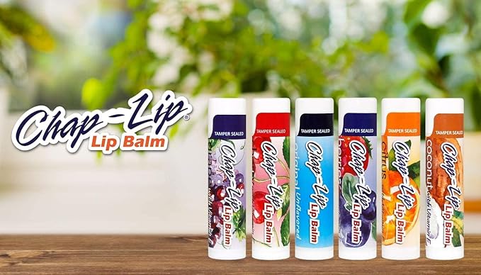 Vitamin E Lip Balm with Coconut Oil - Lip Moisturizer Treatment - Soothing, & Refreshing, Total Hydration Treatment & Lip Therapy - Assortment of 6 Refreshing Flavors, 60 Count-VivaGrace Women