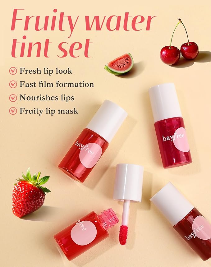 Lip Tint Stain Set, Lip Stain Long Lasting Lightweight Waterproof, Transfer-Proof, Non-sticky, Lip Makeup Matte Finish-VivaGrace Women