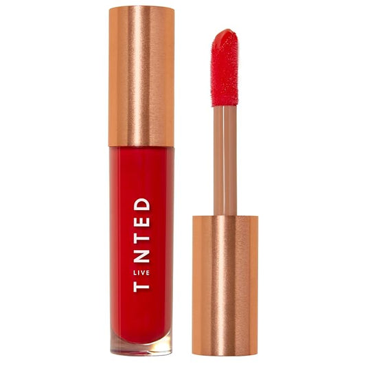 Live Tinted Huegloss High-Shine Lip Gloss - Hydrating, Non-Sticky, Moisturizing Lip Gloss with Hyaluronic Acid, Coconut Oil, and Shea Butter For a Soft Barrier & Seals in Moisture - Cherry Red-VivaGrace Women