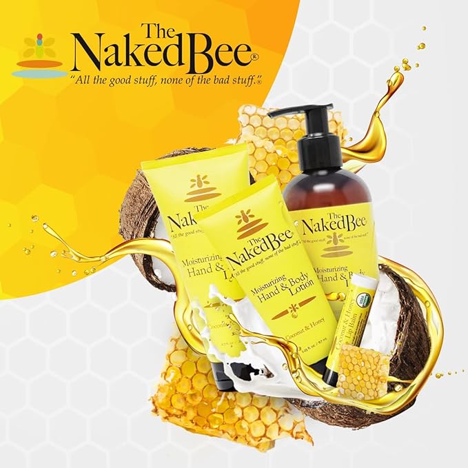 The Naked Bee Lip Balm Sampler, Coconut & Honey, Orange Blossom Honey, Pomegranate & Honey, Grapefruit Blossom Honey, Lavendar & Beeswax Absolute-VivaGrace Women