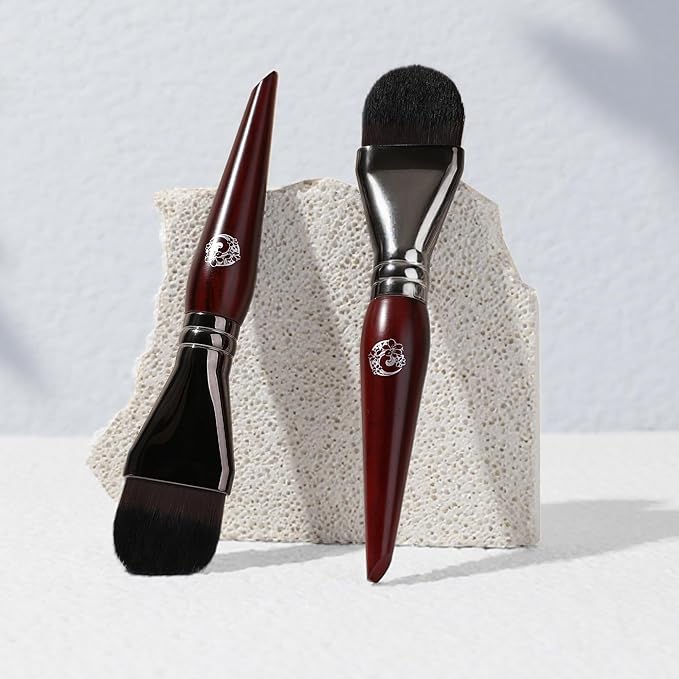 ENERGY Foundation Brush for Liquid Makeup DIY Facial Mask Premium Soft Bristles Contour Face Brush for Blending Liquid, Cream, Eye Mask, Under Eye Concealer Vegan Flat Cosmetic Makeup Tool-VivaGrace Women