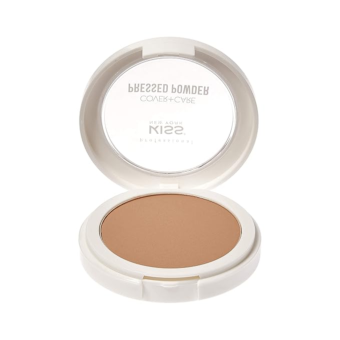 KISS Cover and Care Acne Control Pressed Powder Shine Free Face Light Weight Makeup Setting Powder - APP325 (Toffee)-VivaGrace Women