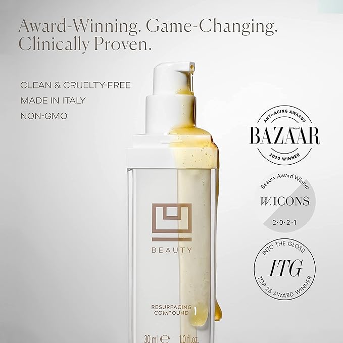 U Beauty - The U Beauty Duo - Resurfacing Compound & SUPER Hydrator Set - Vitamin C & E, Retinol, Hyaluronic Acid - Moisturizing Face Serum Duo for Smooth, Hydrated and Softer Skin, Set of 2 0.5 fl oz-VivaGrace Women