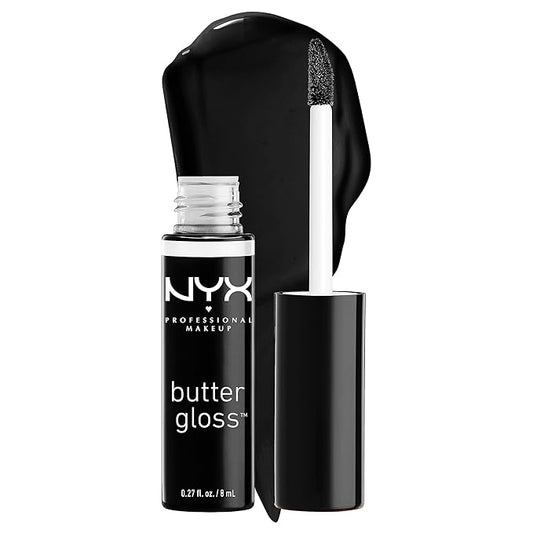 NYX PROFESSIONAL MAKEUP Butter Gloss, Non-Sticky Lip Gloss - Licorice (Black)-VivaGrace Women