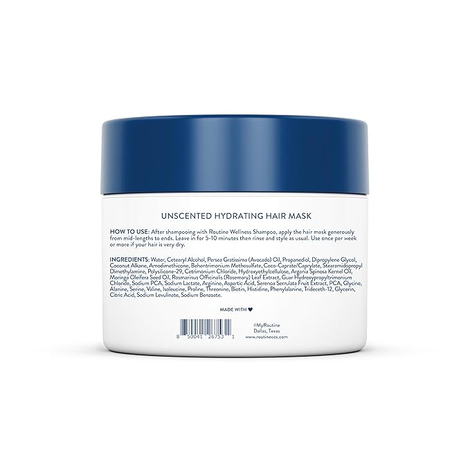 Routine Wellness Deep Conditioning Hair Mask for Dry Damaged Hair - Hydrating, Moisturizing Repair Treatment - Promotes Fullness - Unscented 8oz-VivaGrace Women