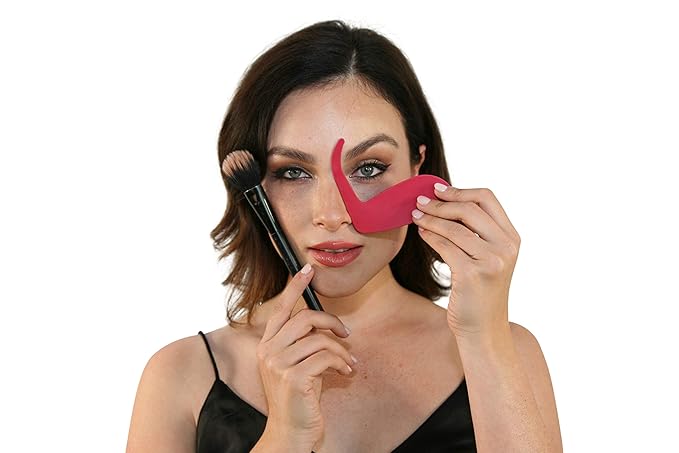 Contour Stencil by Revo - Makeup Kit Brushes Set - Eyebrow Pencil Tint Shaper- Nose Contour Palette Kit Organizer Tool - Contouring Cheeks & Nose - Use w/Foundation Beauty Sponge Bronzer Blush Powder-VivaGrace Women