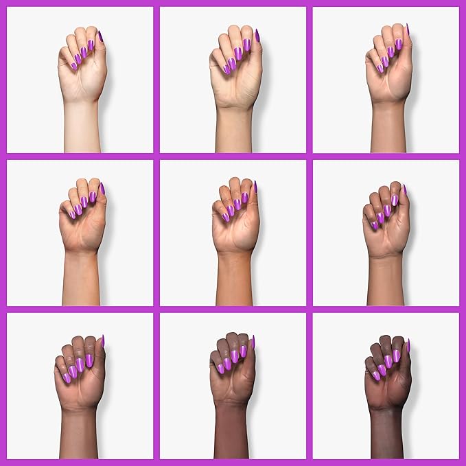 Imtiti Magenta Purple Gel Nail Polish - Bright Purple Color Autumn Winter Gel Polish - Long-Lasting Color Suitable for All Occasions UV LED Cure Gel Polish