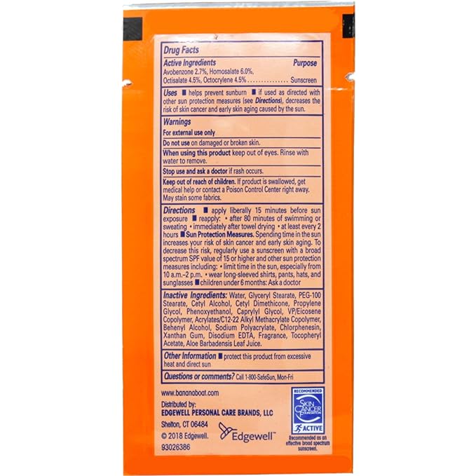 Banana Boat Sport Sunscreen, SPF 30 Protection lotion, Travel Packets 200 Count (Pack of 1)-VivaGrace Women