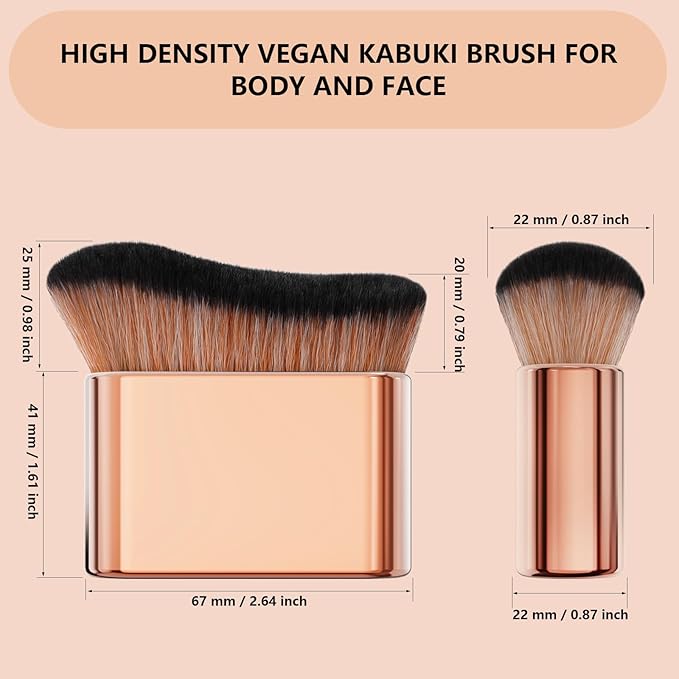 docolor Self Tanner Brush Body Makeup Brush for Flawless Face and Body Makeup, Sunless Tanner Blending Brush Body Brush for Self Tanner, Bronzer, Foundation, Vegan & Cruelty Free-VivaGrace Women