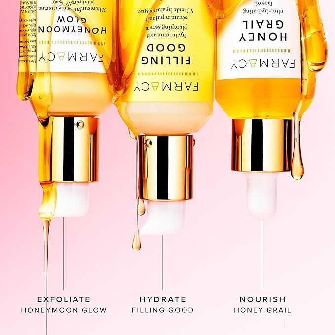 Farmacy Hydrating Face Oil - Honey Grail Nourishing Oil for Skin & Hair - Infused with Sea Buckthorn Oil, Rosehip Oil & Buckwheat Honey to Moisturize & Maintain a Healthy Skin Barrier (30ml)-VivaGrace Women