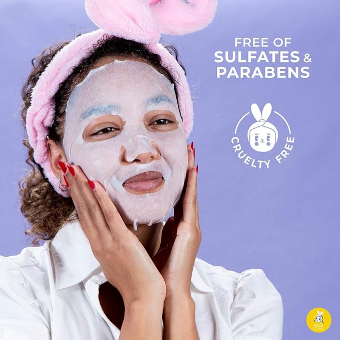 FACETORY K Beauty Face Mask Skin Care - LET'S TALK VITALITY FIRMING Sheet Mask with Pomegranate & Shea Butter | Firming Mask with Antioxidants, Plump & Hydrate (5 Pack)-VivaGrace Women