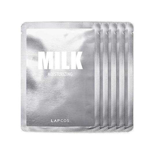 LAPCOS Milk Sheet Mask, Moisturizing Daily Face Mask to Replenish and Restore Dry Skin, Korean Beauty Favorite, 5-Pack-VivaGrace Women