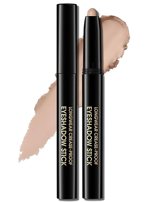 Erinde Waterproof Eyeshadow Stick, Cream Eye Shadow Stick, Long-Lasting, Crease-Proof, Cream to Powder Buildable & Blendable Eye Shadow Pencils Crayon, Vegan & Cruelty-Free, 03 Desert-VivaGrace Women