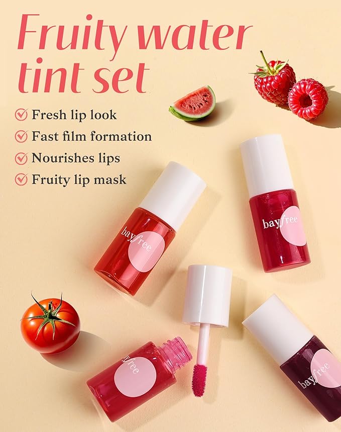 Lip Tint Stain Set, Lip Stain Long Lasting Lightweight Waterproof, Transfer-Proof, Non-sticky, Lip Makeup Matte Finish-VivaGrace Women
