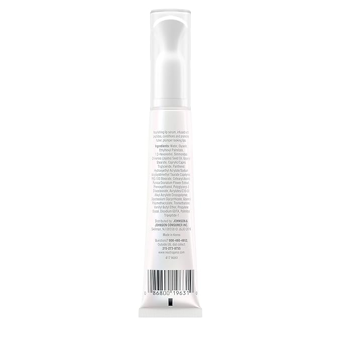 Neutrogena Healthy Lips Plumping Serum, Lip Enhancer with Peptides Nourishes and Promotes the Appearance of Naturally Fuller and Plumper-Looking Lips, 0.5 fl. oz-VivaGrace Women