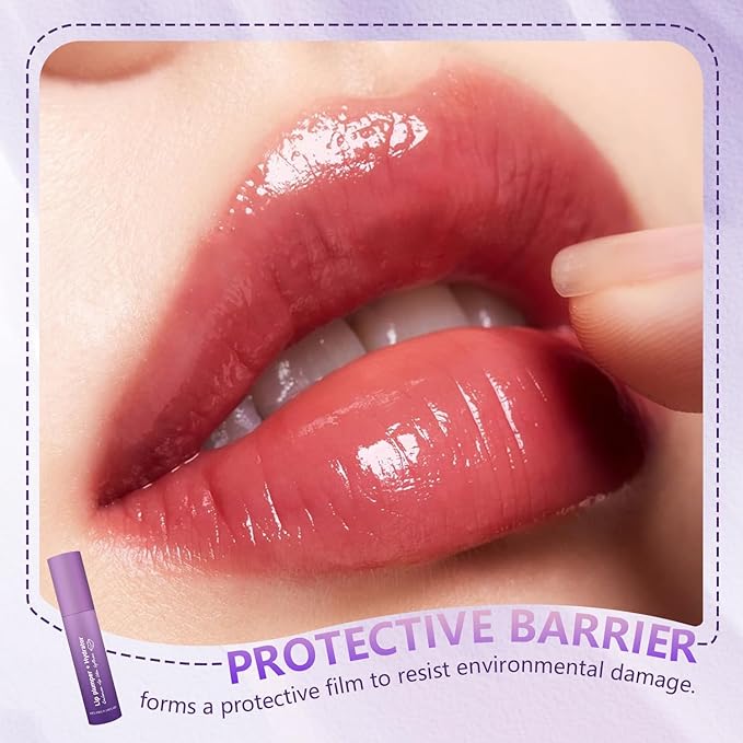 2Pcs Lip Plumper + Hydrator Lip Balm,Instant Volumizing Gloss with Hyaluronic Acid & Anti-Aging Ingredients,High-Shine Moisturizer for Smooth,Plump Lips,Cooling & Non-Sticky Formula-VivaGrace Women