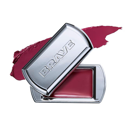 BRAYE Lipsleek Lip Balm, Monochromatic Cream Blush 2-in-1 Face Makeup, Hydrating & Mood Buildable, Vegan + Cruelty-Free Glow for Cheeks l 09 Coolness-VivaGrace Women