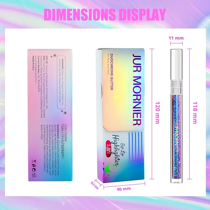 Multichrome Liquid Eyeshadow Set, 3 Colors Multi-Dimensional Eye Liner Makeup, High Pigment Waterproof Metallic Liner