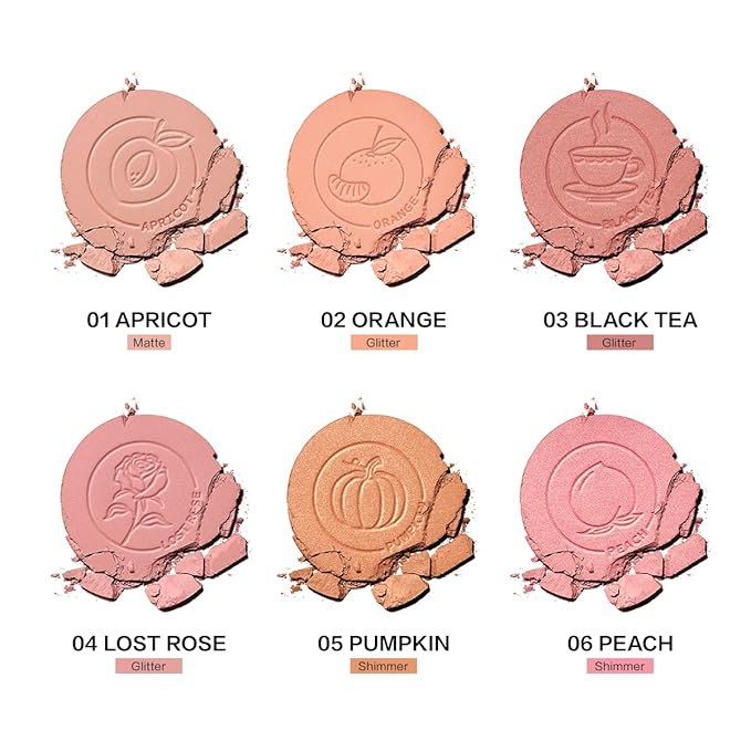 Face Blush, Powder Blush Makeup, Longlasting Highly Pigmented Face makeup, Smooth, Vegan & Cruelty Free, 1 Count, 04 LOST ROSE-VivaGrace Women
