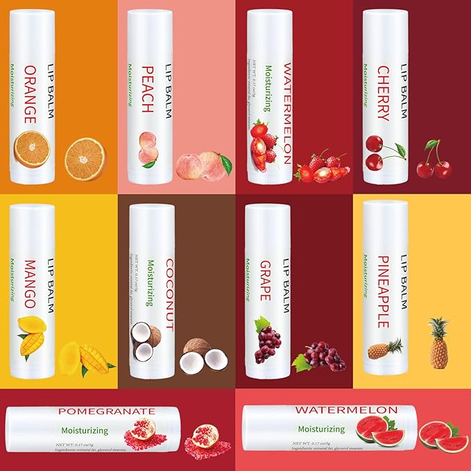 Dunzy 100 Pack Hello Fall Thanksgiving Party Gifts Bulk Lip Balms Favors Employee Appreciation Gifts Thank You Gifts Team Inspirational Gifts for Women Men Coworkers Satff Teachers(Fruit)-VivaGrace Women