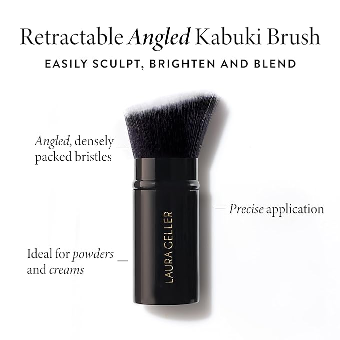 LAURA GELLER NEW YORK Ready-n-Radiant Kit (3 PC) - Baked Bronze-n-Brighten, Fair + Spackle Super-Size Skin Perfecting Primer, Champagne Glow + Retractable Angled Kabuki Brush-VivaGrace Women