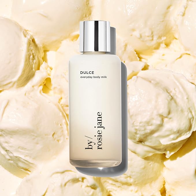 By Rosie Jane Everyday Body Milk (Dulce) - Hydrating Toner & Body Moisturizer to Help Even Skin Tone - Infused with Soothing Aloe Vera and Turmeric Root to Promote Anti-Aging (5 Ounce)-VivaGrace Women