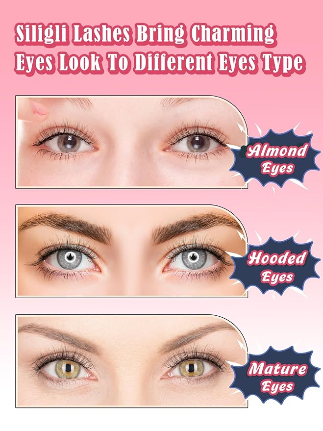 Natural Lashes False Eyelashes 12 MM Short Lashes WIspy 3D Volume Fake Eyelashes Pack C Curl Soft Eye Lash with Thin Cotton Band 7 Pair False Lashes Siligli-VivaGrace Women