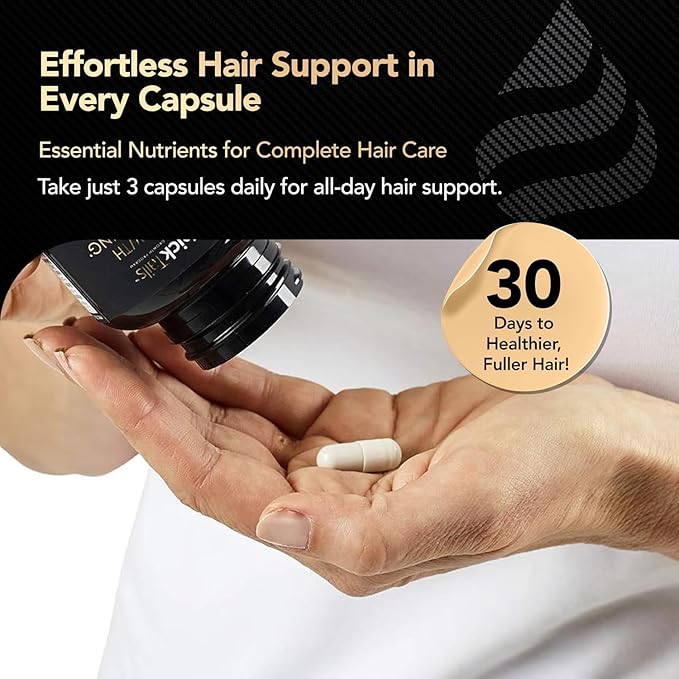 Hair Growth Vitamins for Women with Biotin, Collagen Peptides, Vitamin C & Omega-3 – 90 Capsules – Hair Supplements for Menopause & Postpartum – Hormonal Balance Support & Thicker Hair for Women-VivaGrace Women