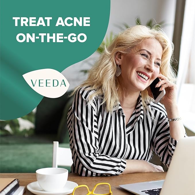 Veeda Glow Pimple Patches – Hydrocolloid Acne Stickers for Fast Healing, Invisible & Non-Irritating Zit Covers, Blemish Spot Treatment, 72 Count