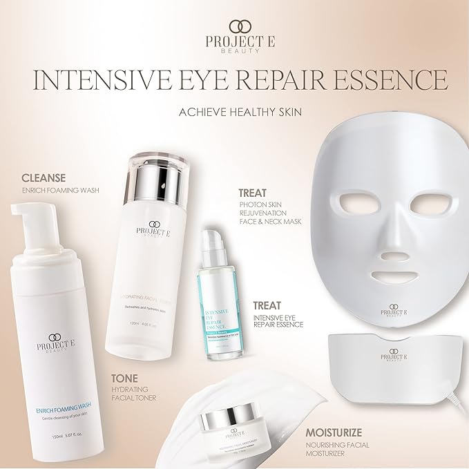 Project E Beauty Daily Skincare Routine | Gentle Cleansing | Foaming Cleanser | Moisturizing Daily | Hydrating Face Cream | Age Defender Eye Cream (Eye Essence)-VivaGrace Women