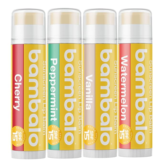 4-Pack Variety SPF 15 Lip Balm - Organic Ingredients, Broad Spectrum UVA/UVB Protection - Hydrating & Moisturizing, USA Made-VivaGrace Women