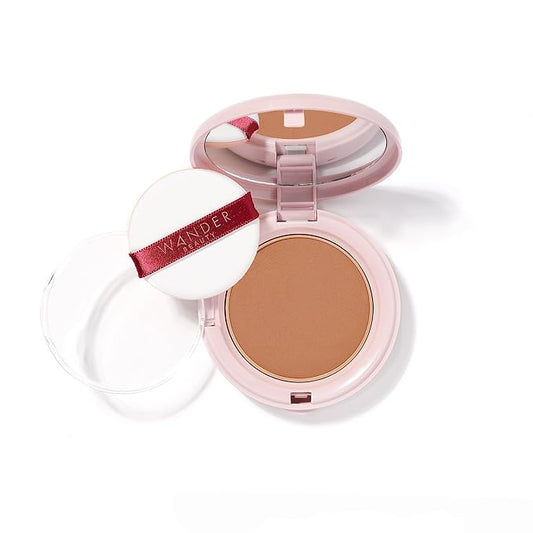 Wander Beauty Wanderlust Powder Foundation - Golden Rich - Blurs & Evens Skin Tone - Perfects & Hydrates With Hyaluronic Acid, Aloe, Honeysuckle, & Vitamin E - Lightweight, Buildable Coverage -0.31 oz-VivaGrace Women
