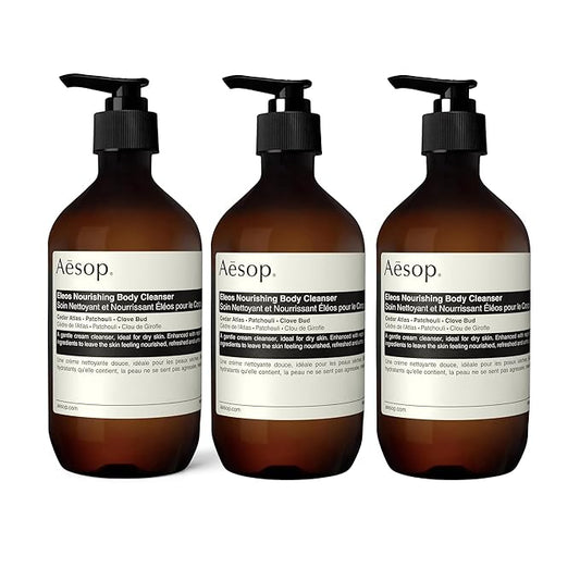 Aesop Eleos Nourishing Body Cleanser | Hydrating Ingredients For Refreshed, Soft Skin | Enriched With Emollients, Humectants, Purifying Botanicals | 500mL / 16.9oz (Pack of 3)-VivaGrace Women