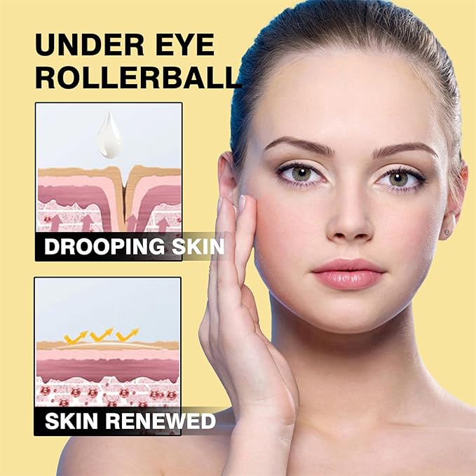 Time Eraser Rollerball Castor Oil and Frankincense, Time Eraser Rollerball, Castor Oil and Frankincense Eye Roller for Reducing Dark Circles and Bags Under Eyes-VivaGrace Women