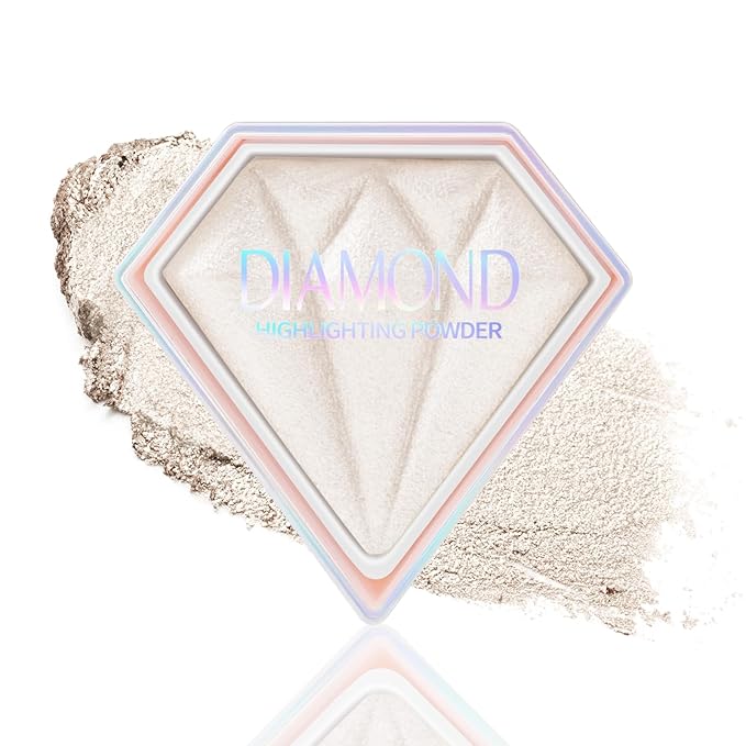 Boobeen Highlighter Makeup Palette, Baked Highlighter Bronzer Powder Palette, Shimmer Illuminator Contour Highlighter Powder for Face, Pearl Shine Shades Waterproof Long Lasting-VivaGrace Women