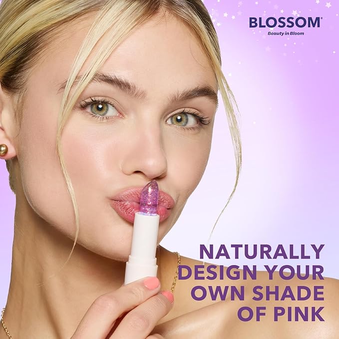 Blossom pH Adjusting Shimmering Lip Balm Moisturizing Glitter Sparkle Lip Balm, 0.12oz./3.5g, Diamond-VivaGrace Women