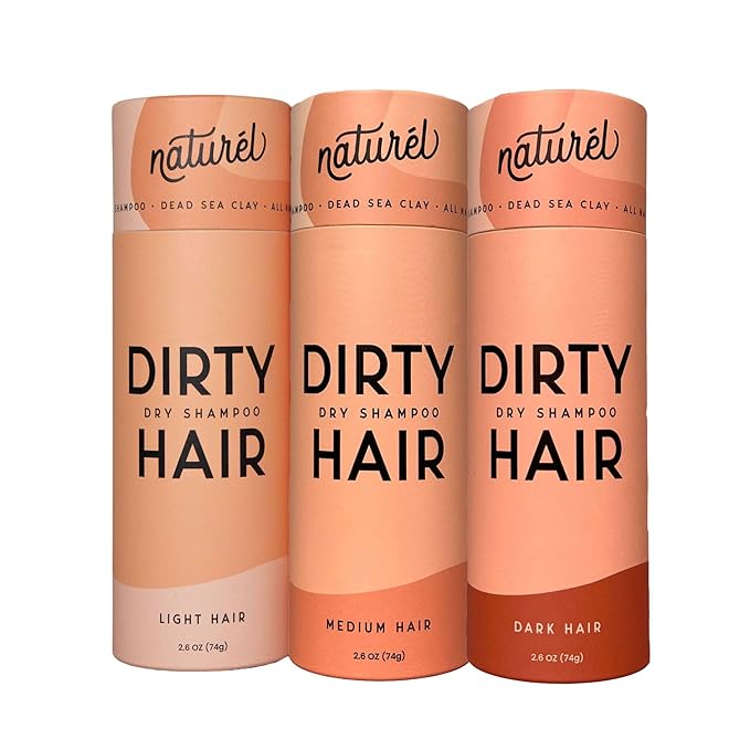 NATURL Dry Shampoo Volumizing Powder for Oily, Dark Hair | Non Aerosol, Oil Absorbing, Travel Size, Vegan, Talc Free, Aluminum Free | Grapefruit Scent | 2.6 Ounces-VivaGrace Women