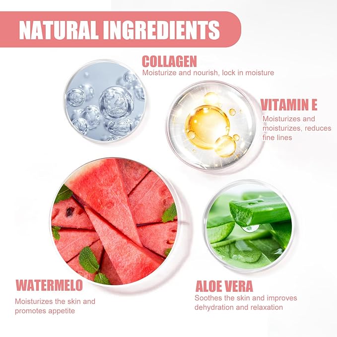 3 Pcs Bee Lip Balm Honey Pot,Honey&Strawberry&Watermelon Lip Sleeping Mask Hydrating Prevention Dry and Cracked Lip Scrubs Exfoliator Lip Care,Lip Mask Overnight Reduces Lip Lines-VivaGrace Women