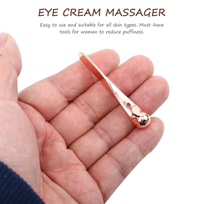Lurrose 3pcs Eye Cream Applicator Roller Wand Stick Facial Lotion Face Cream Scoop Makeup Spatula Skincare Make Up Tool-VivaGrace Women