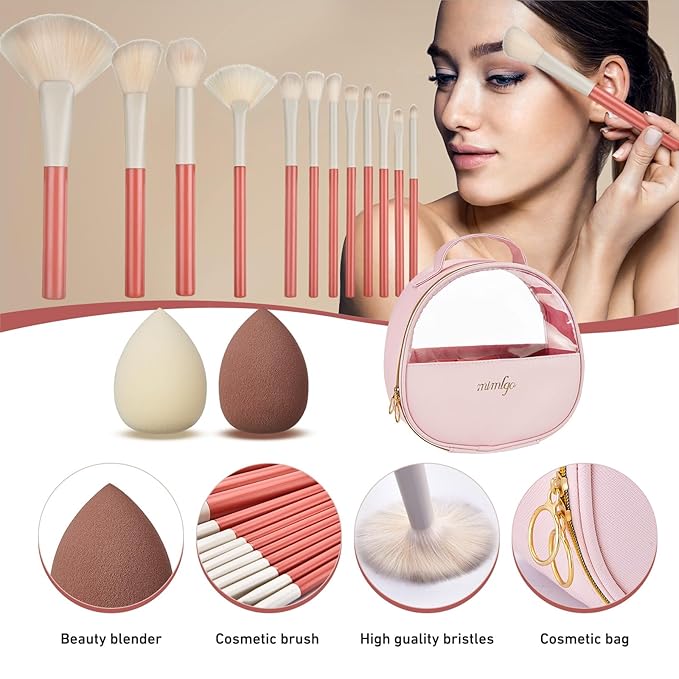 All In One Makeup Kit, Travel Makeup Kit, Makeup Gift Set, Makeup Kit for Women Full Kit, Makeup Bundle Includes Foundation Eyeshadow Palette Lipstick Eyeliner Mascara Contour Stick Cosmetic Brush Set-VivaGrace Women