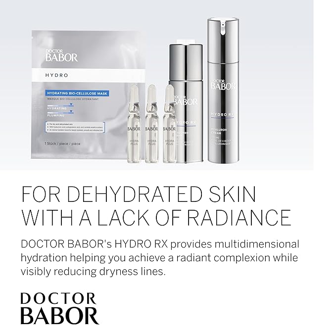 BABOR DOCTOR HydroRX Hyaluron Cream, Travel Lightweight Hyaluronic Acid Face Moisturizer for Dry Skin, Prevents Moisture Loss and Reduces Dryness Lines, Fragrance Free, 0.5 oz-VivaGrace Women