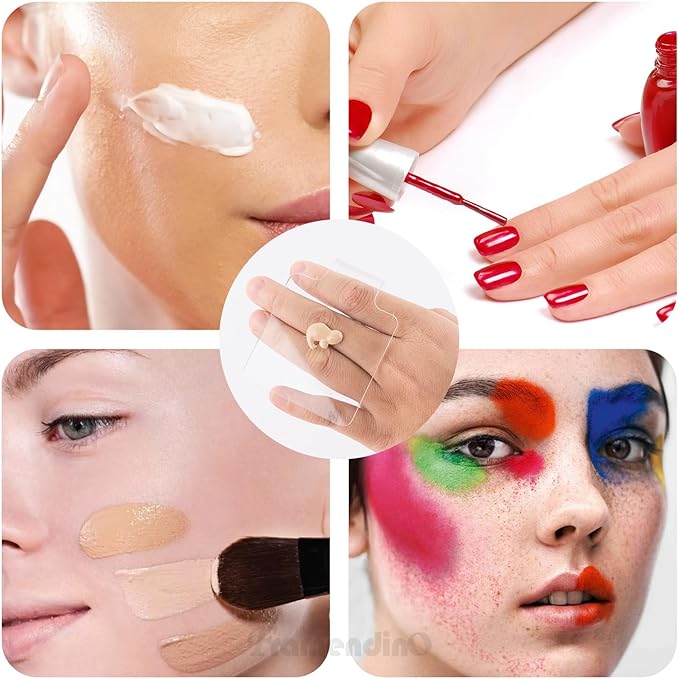 Framendino, 6 in 1 Set Hand Makeup Mixing Palette, Makeup Plate for Foundation with Spatula Makeup Artist Tool for Mixing Foundation Eye Shadow Nail Art for Women-VivaGrace Women
