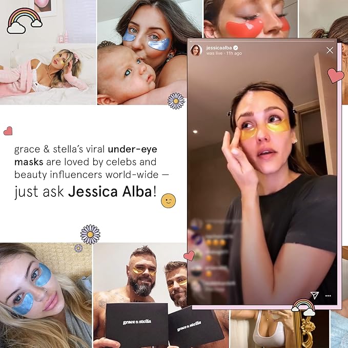 grace & stella Award Winning Under Eye Mask - Travel Size Toiletries - Bridal Shower Gifts - Gel Eye Patches for Dark Circles, Puffy Eyes, Wrinkles, Undereye Bags - Vegan - Self Care (6 Pairs, Gold)-VivaGrace Women