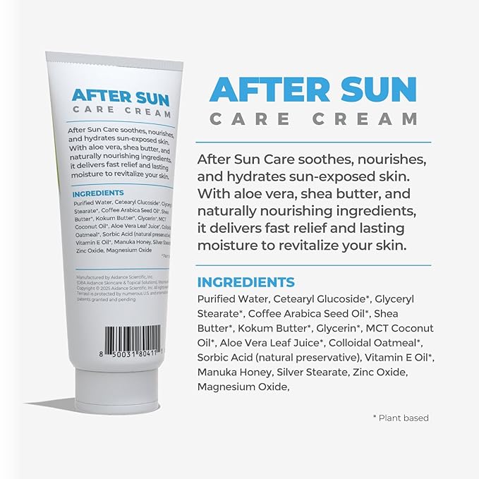 terrasil After Sun Care Lotion with Aloe Vera, Shea Butter, Coconut Oil, & Vitamin E, Soothing Sunburn Relief for Sun Exposed Skin, Deeply Nourishing. Natural Body Lotion (3 oz) Unscented-VivaGrace Women