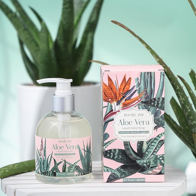 Liquid Hand Soap with Gift Box - Aloe Vera - 260ml/ 8.7 fl.oz(Pack of 3)