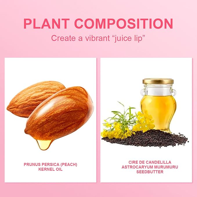 Lip Glowy Balm Hydrating Sleeping Lip Mask, Shine Glossy Finish Lip Oil - Reduce Lip Lines, Enhance Lip Color, Moisturizing & Plump Dry Chapped Lips Care Non-Sticky Lip Balm (#4 Grape)-VivaGrace Women