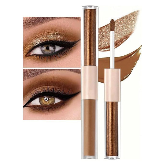 Metallic Brown Liquid Eyeshadow Matte Glitte Eyeshadow Sticks For Eyes Pencil Primer Base Quick Drying Waterproof Long Lasting Highlight Stick Shadow Pen Eye Makeup(#6)-VivaGrace Women